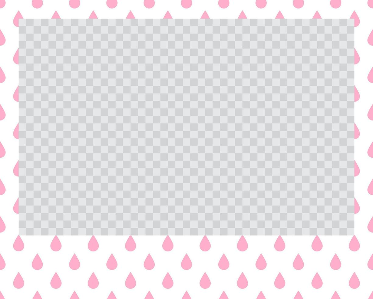 rectangle landscape flat photo frame with ornaments vector