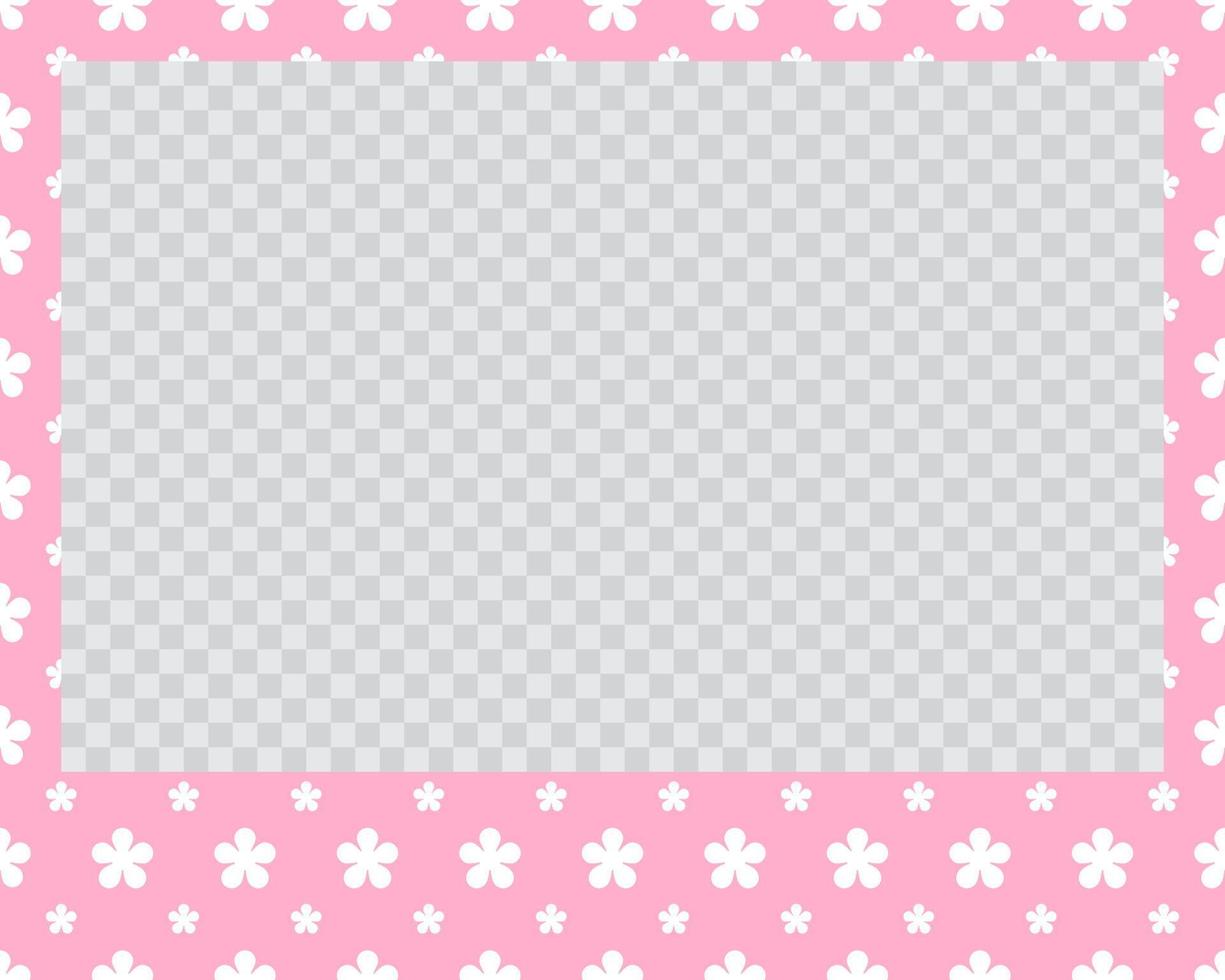 rectangle landscape flat photo frame with ornaments vector