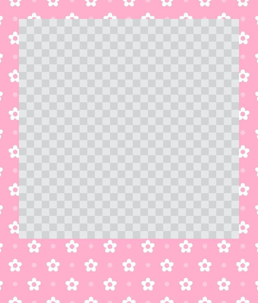 square flat photo frame with ornaments vector