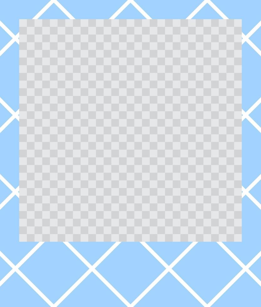 square flat photo frame with ornaments vector