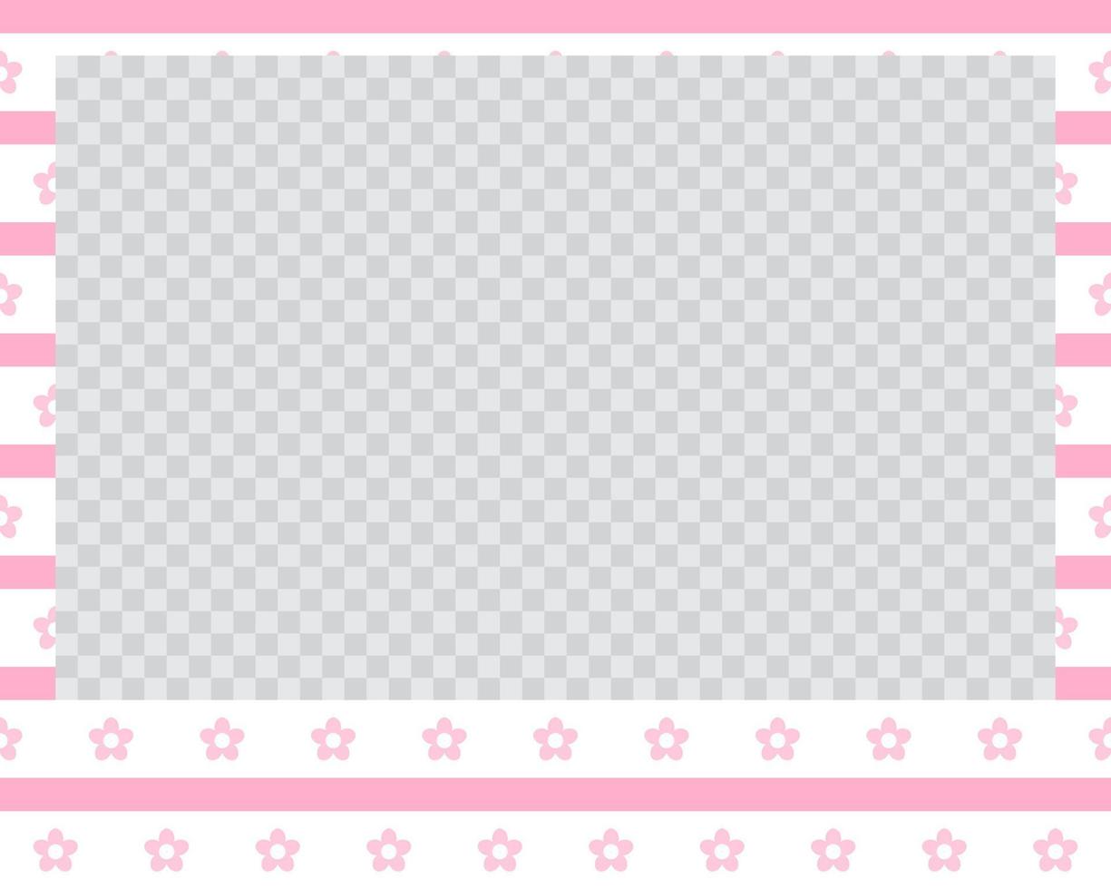 rectangle landscape flat photo frame with ornaments vector