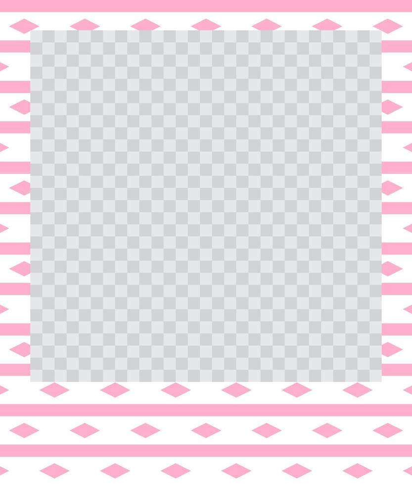 square flat photo frame with ornaments vector