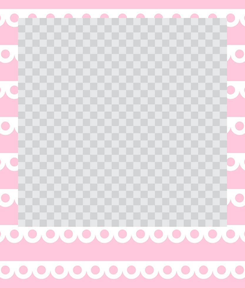 square flat photo frame with ornaments vector