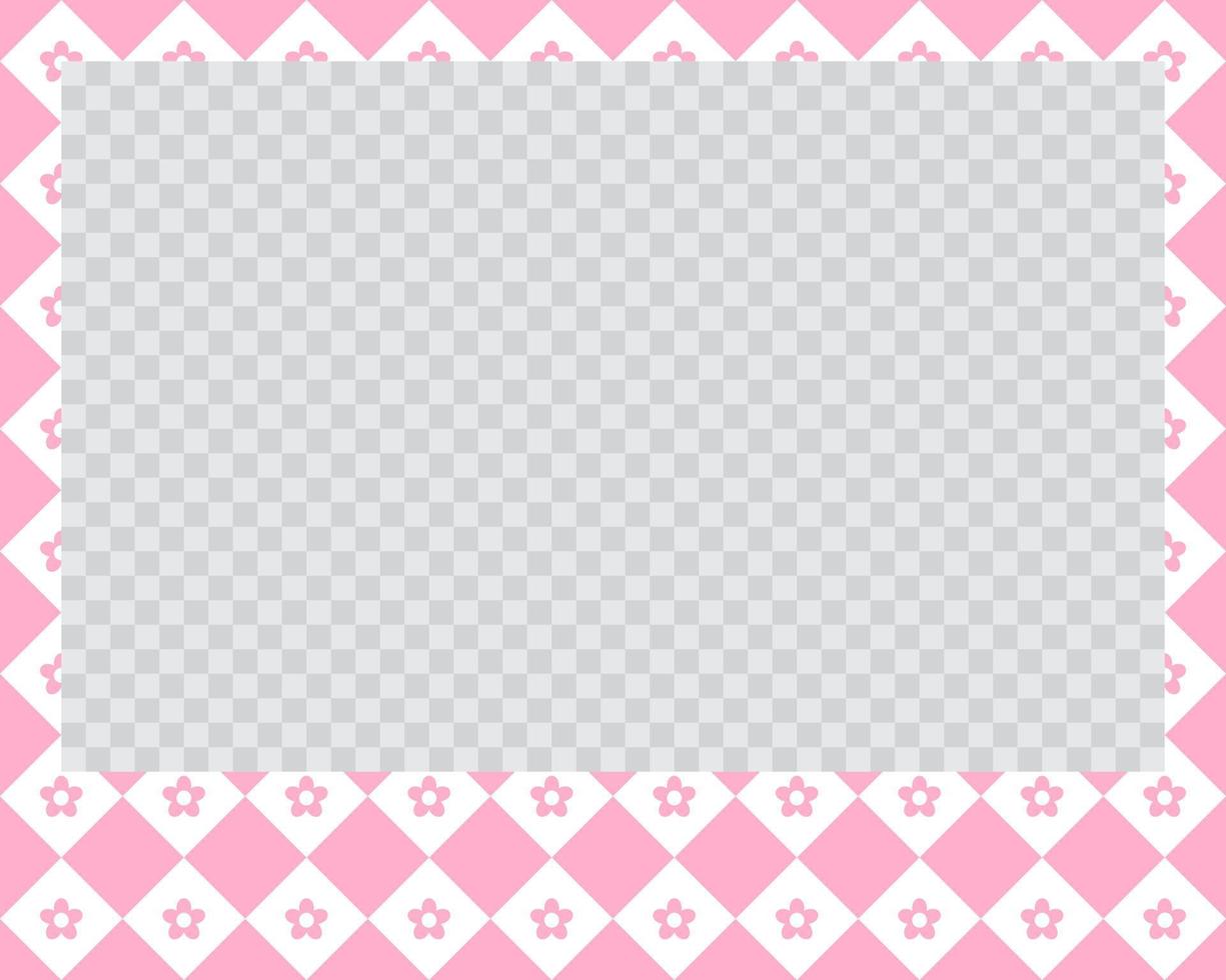 rectangle landscape flat photo frame with ornaments vector