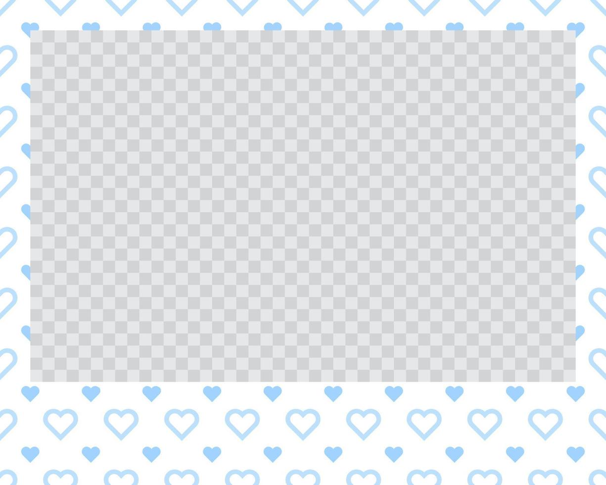 rectangle landscape flat photo frame with ornaments vector