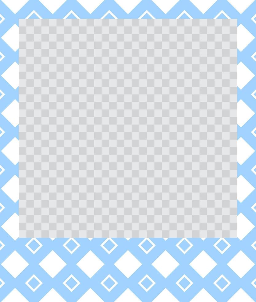 square flat photo frame with ornaments vector