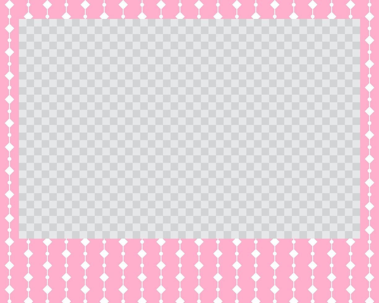 rectangle landscape flat photo frame with ornaments vector