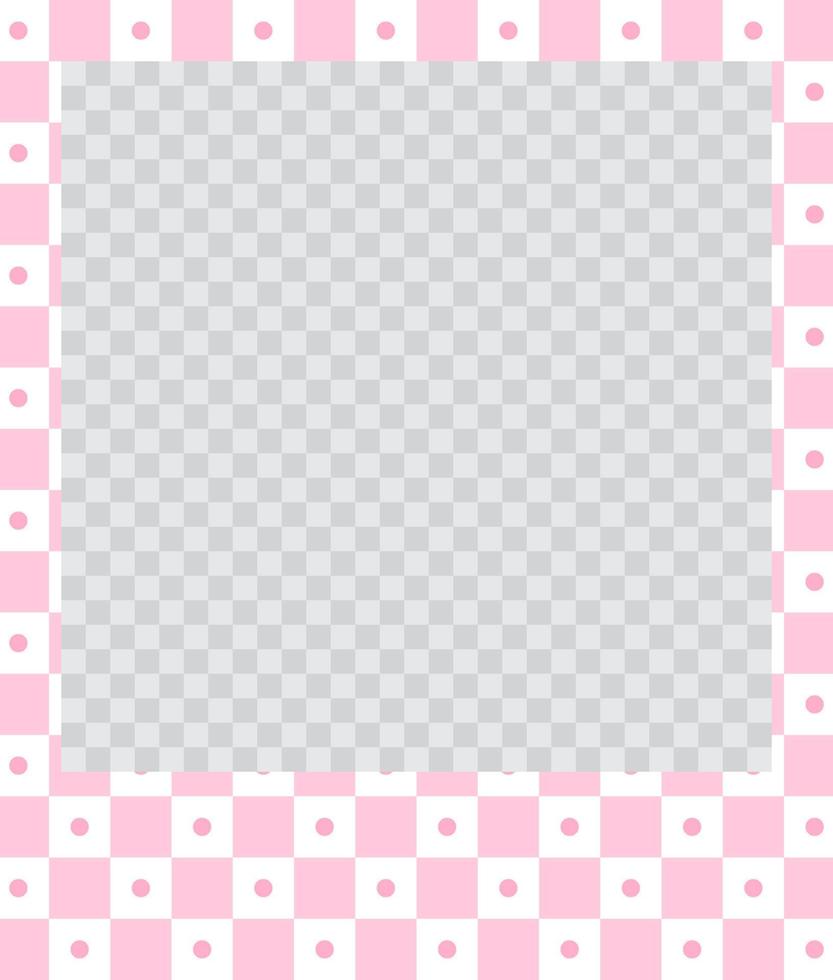 square flat photo frame with ornaments vector