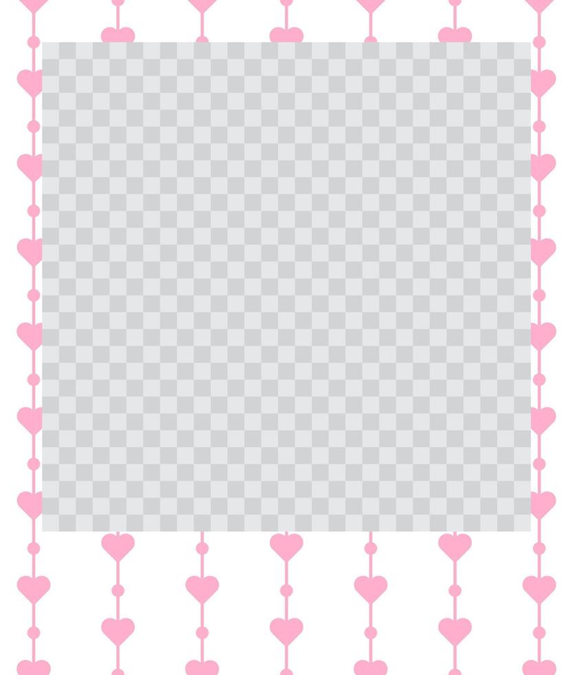 square flat photo frame with ornaments vector