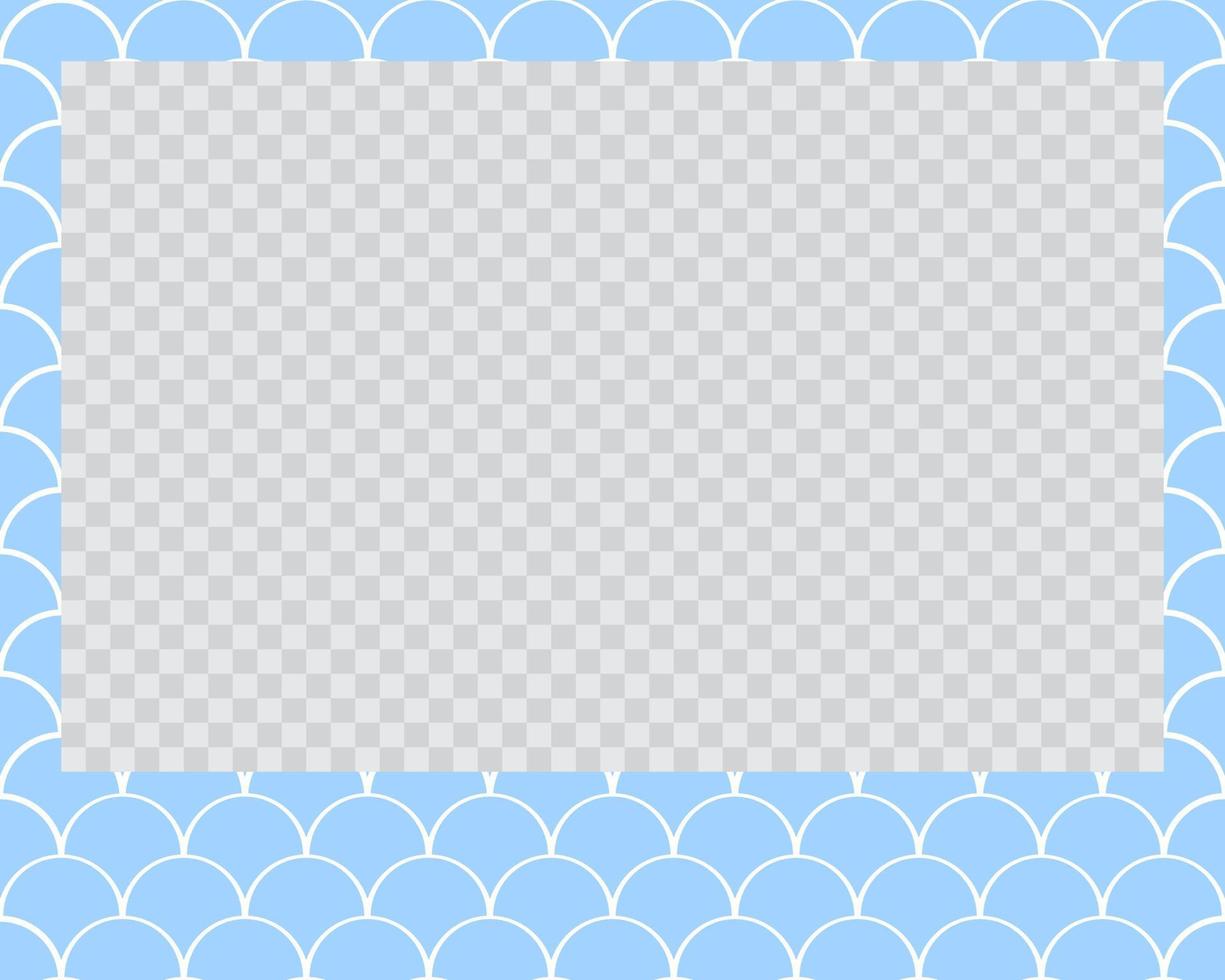 rectangle landscape flat photo frame with ornaments vector