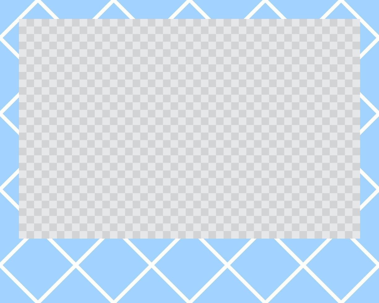 rectangle landscape flat photo frame with ornaments vector