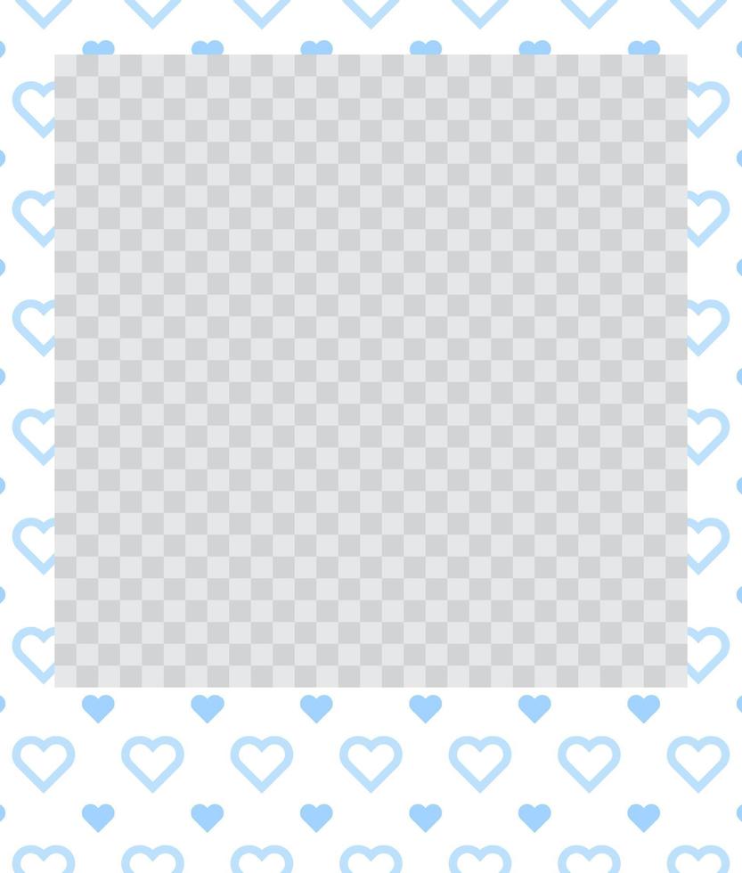 square flat photo frame with ornaments vector