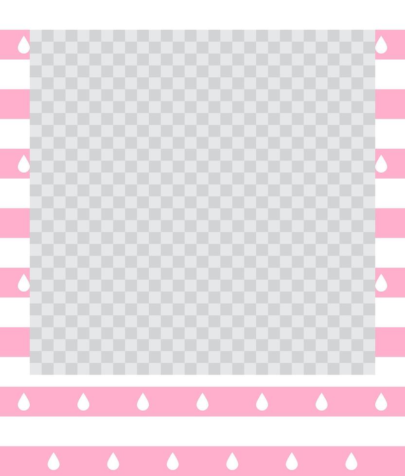 square flat photo frame with ornaments vector