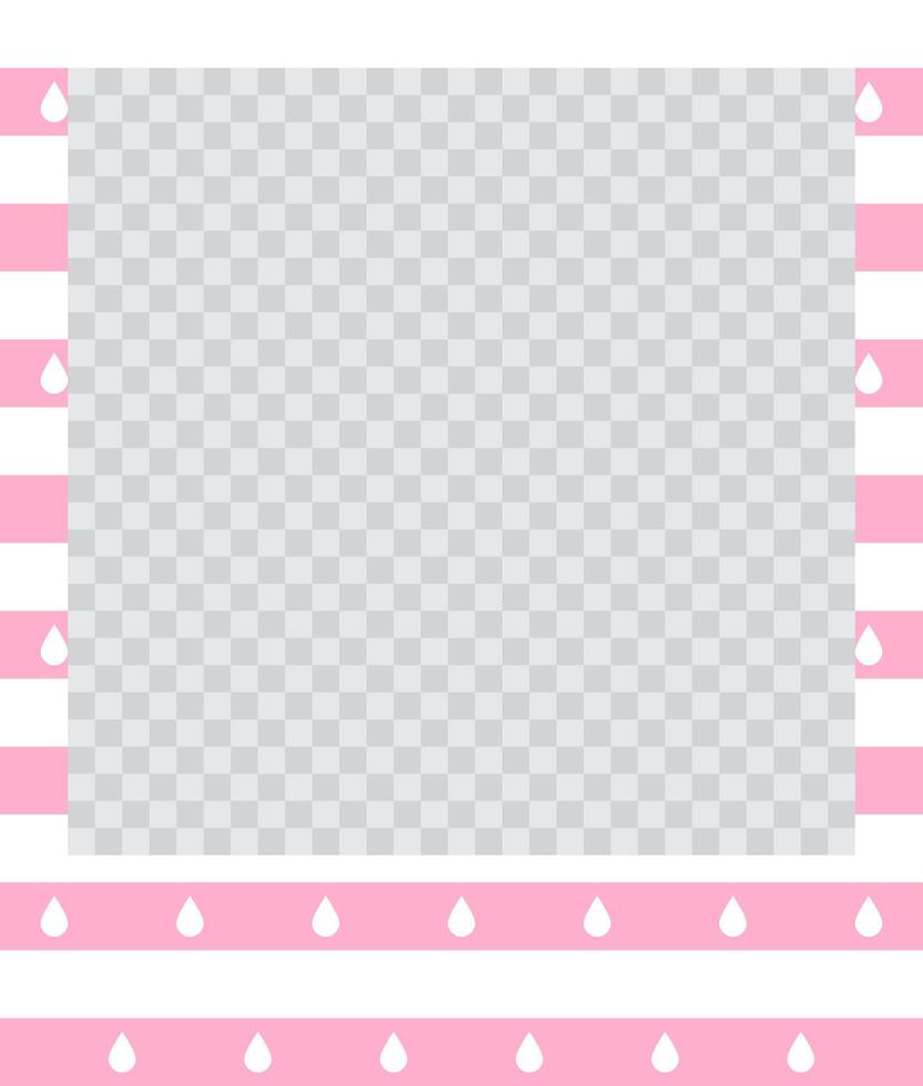 square flat photo frame with ornaments vector