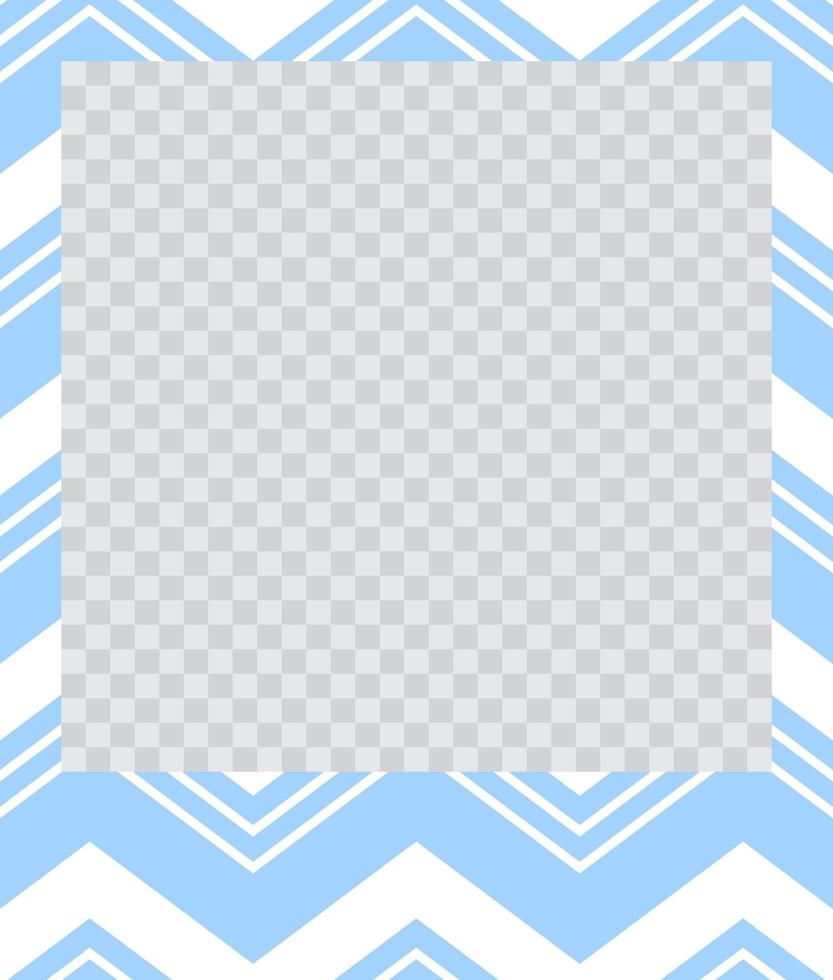 square flat photo frame with ornaments vector