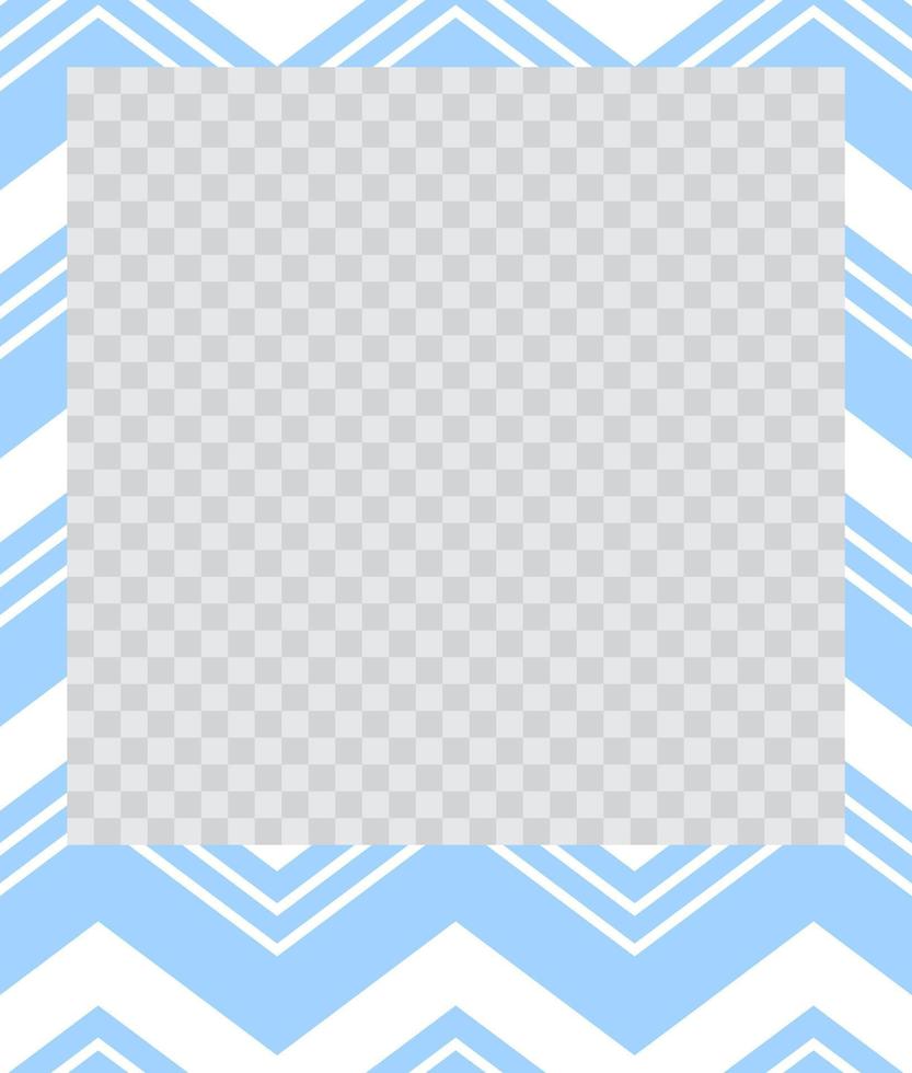 square flat photo frame with ornaments vector