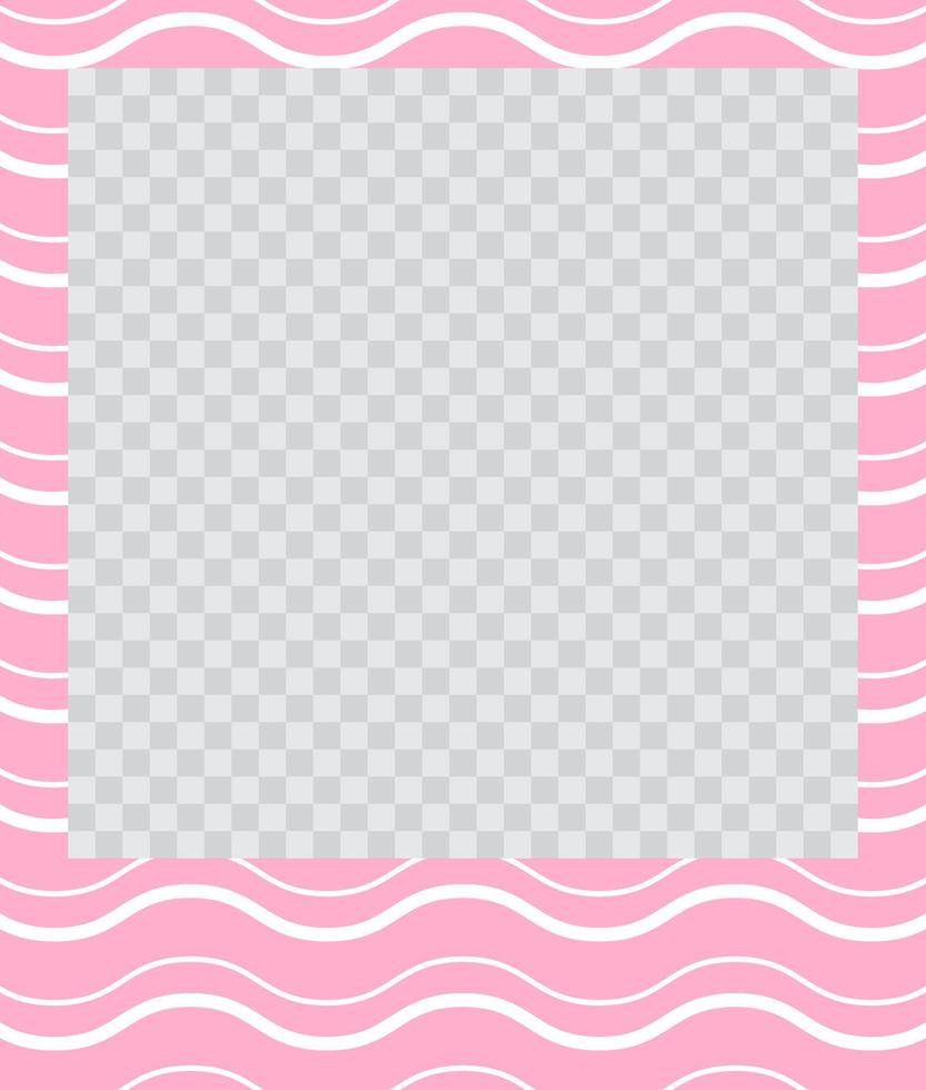 square flat photo frame with ornaments vector