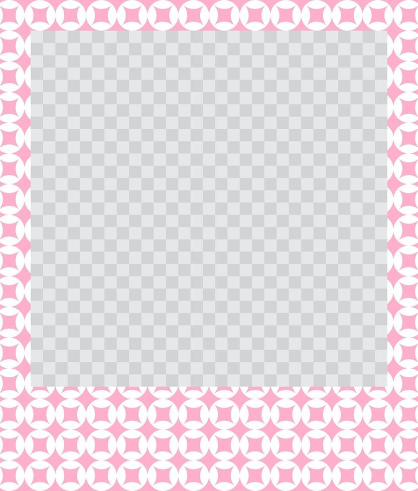square flat photo frame with ornaments vector