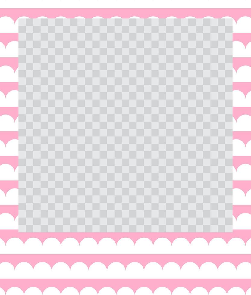 square flat photo frame with ornaments vector