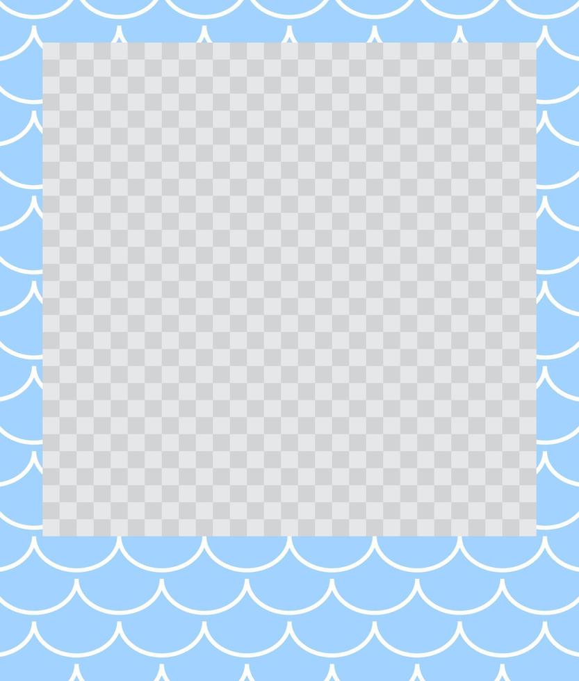 square flat photo frame with ornaments vector