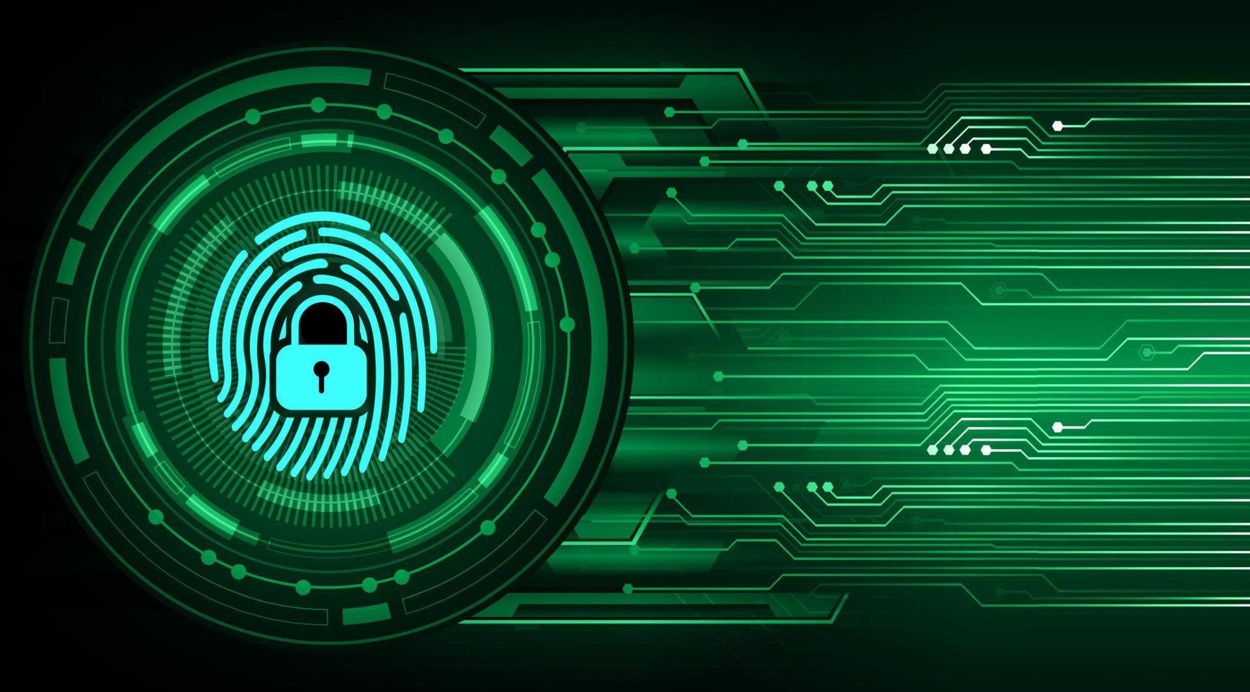 Finger print network cyber security background. hand vector