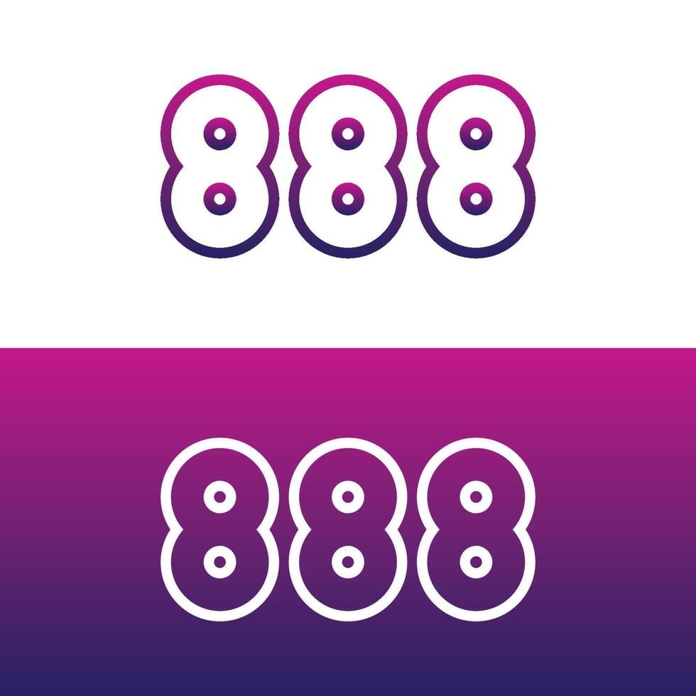 888 vector logo design.