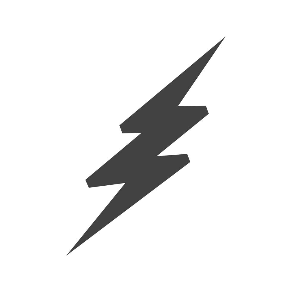 Lightning bolt Glyph Blue and Black Icon vector