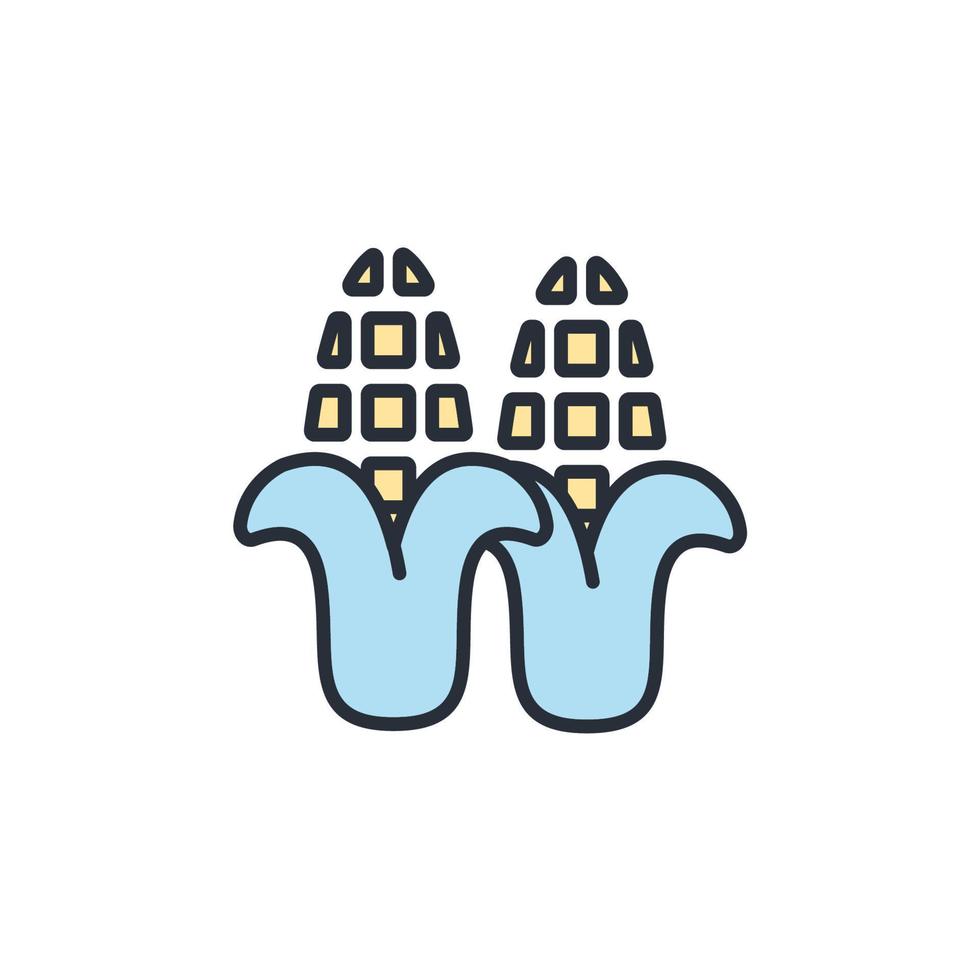Corn icons  symbol vector elements for infographic web