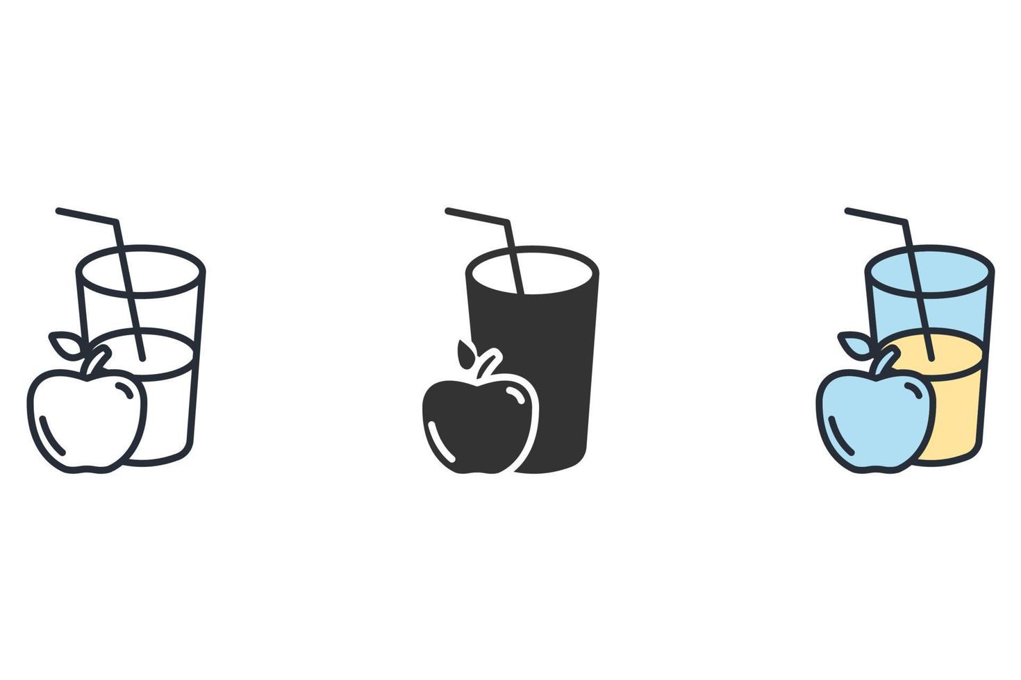 fresh juice  icons  symbol vector elements for infographic web