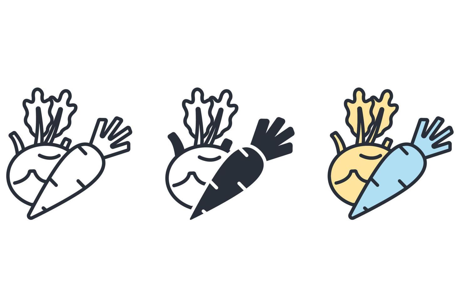 Vegetable icons  symbol vector elements for infographic web