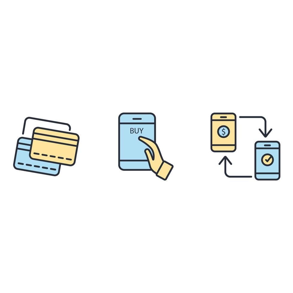 Online banking icons set . Online banking pack symbol vector elements for infographic web