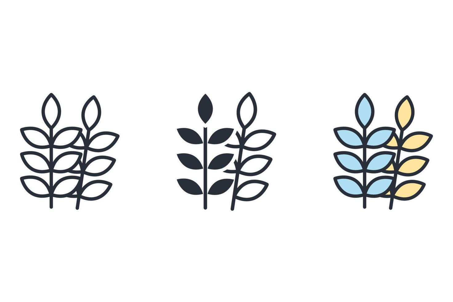 wheat icons  symbol vector elements for infographic web