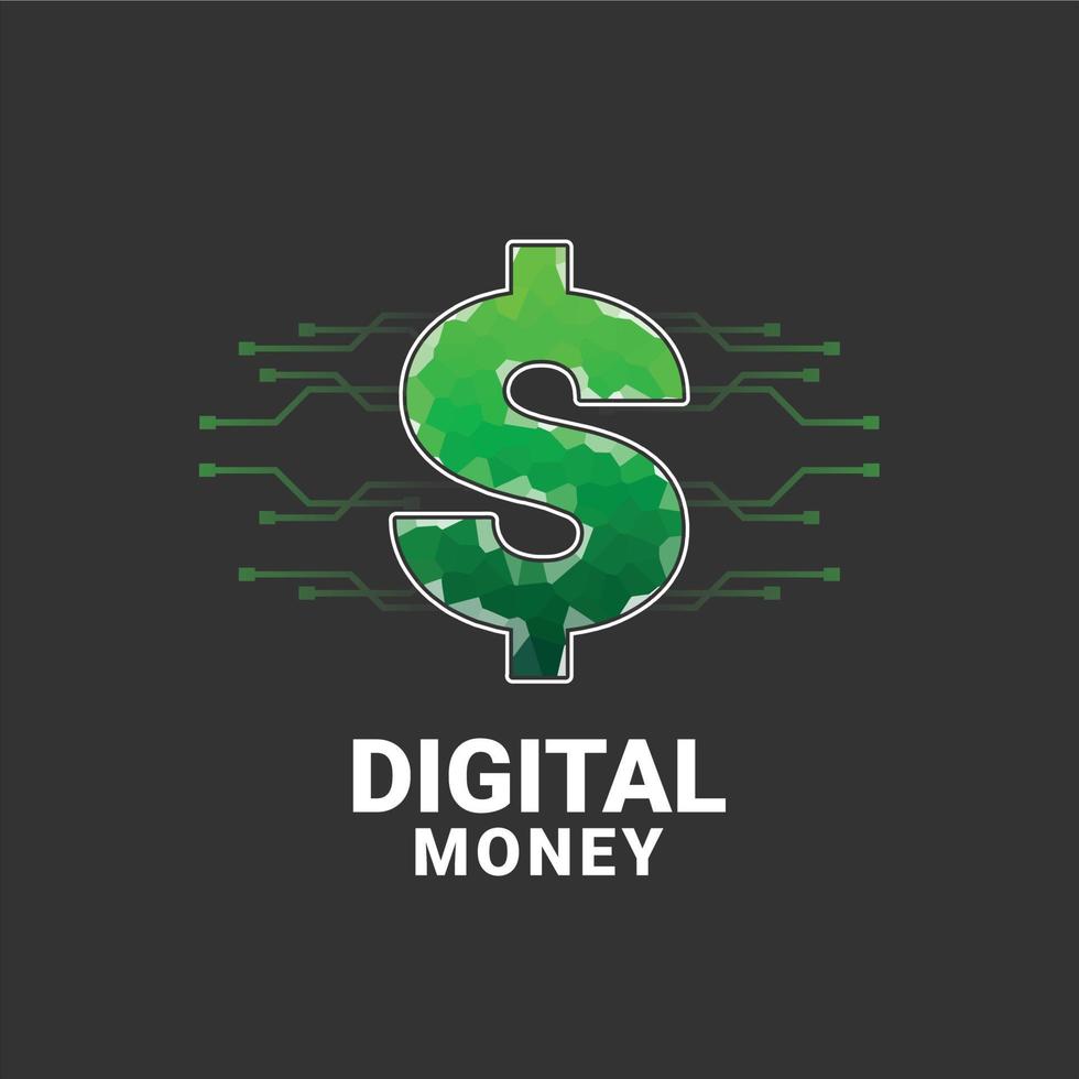 Iconic digital money with elegant and simple packaging vector