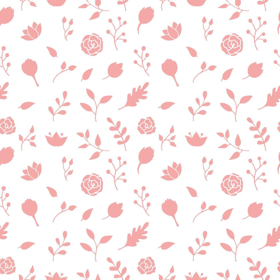 Seamless texture with floral background, pattern from flowers, botanical composition, wallpaper vector