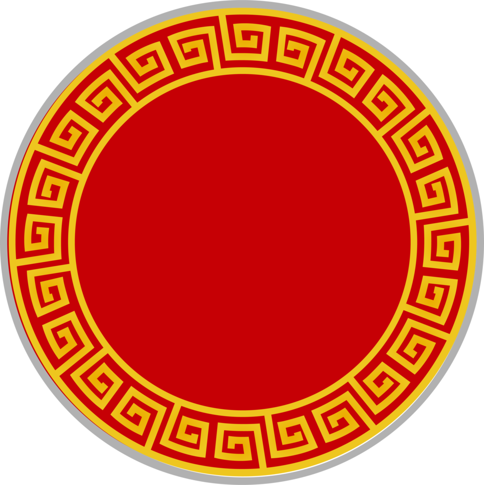 singolo di oro modello orientale Asia elemento cerchio stile png