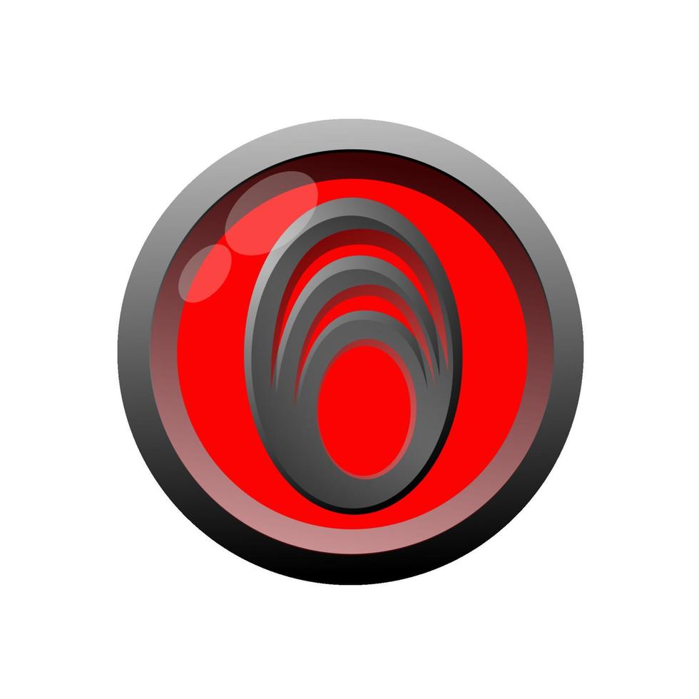 fingerprint protection lock icon vector