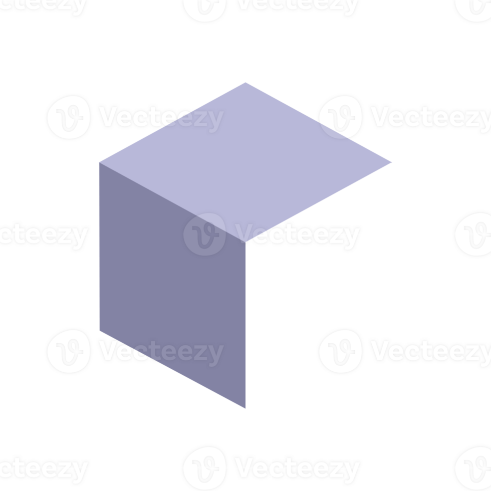 cubo elemento de diseño 3d png