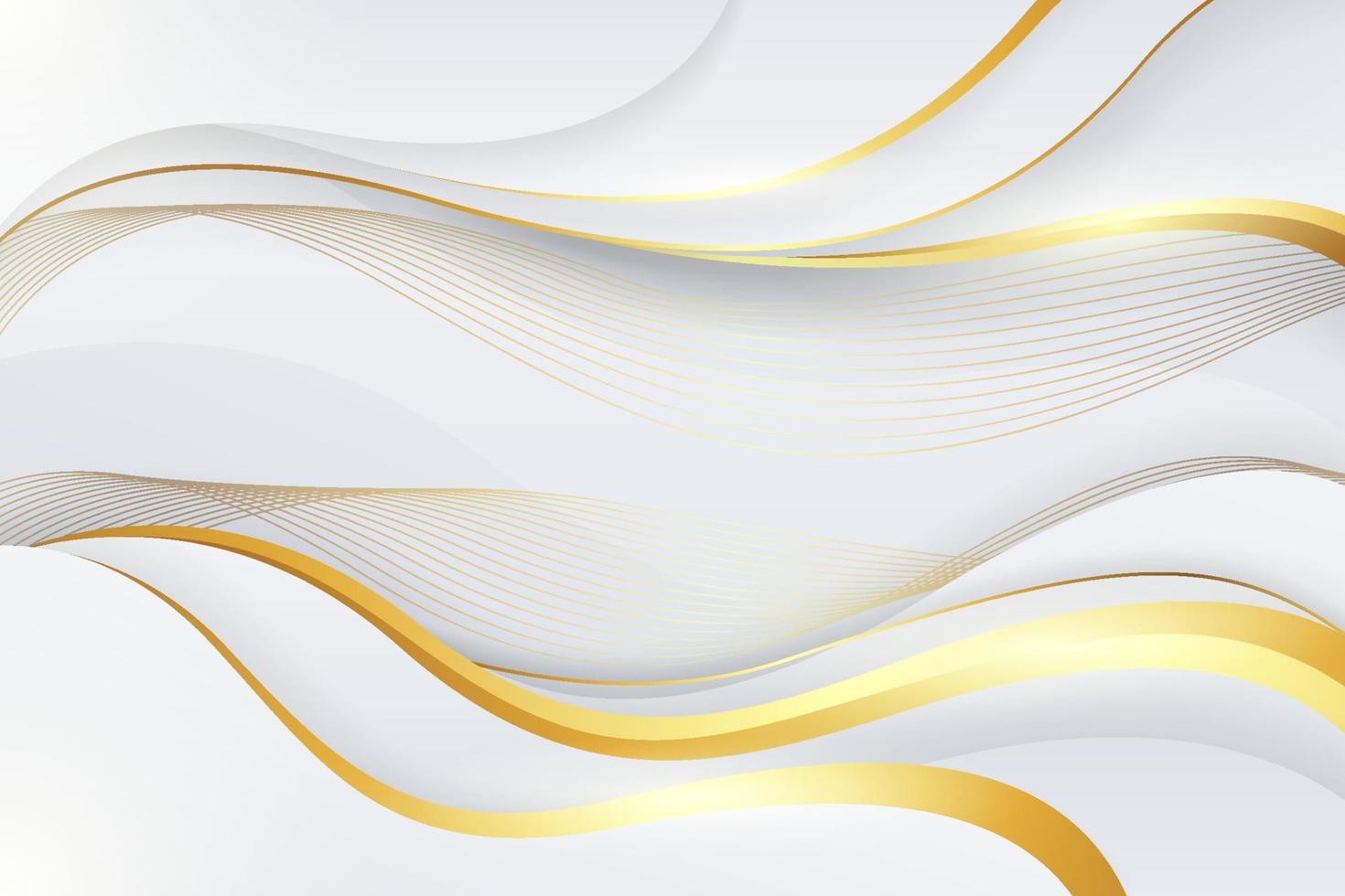 Gold and White Luxury Background vector