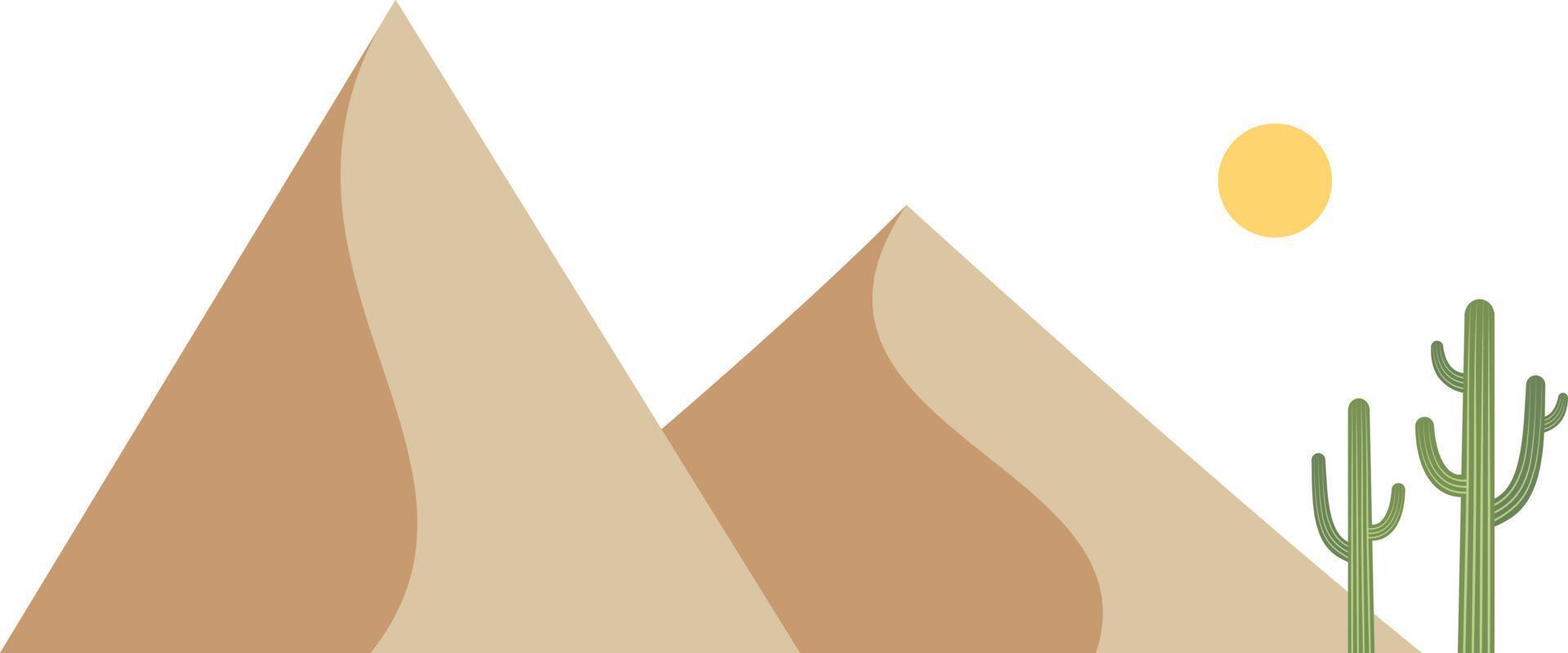 desert landscape illustration vector