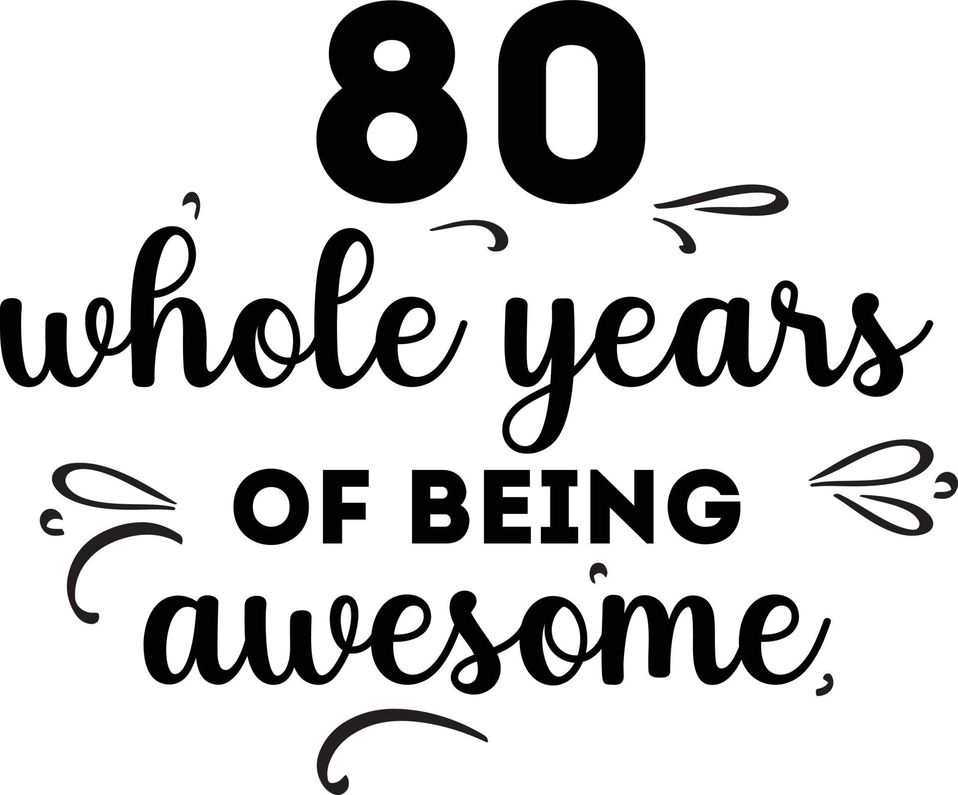80 Whole Years Of Being Awesome 10946297 Vector Art At Vecteezy 80-whole-years-of-being-awesome-10946297-vector-art-at-vecteezy