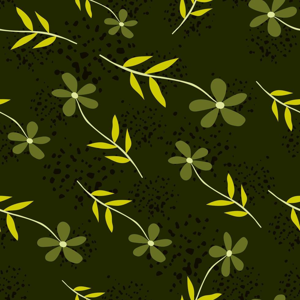 Doodle ditsy flowers seamless pattern. Cute chamomile print. Floral ornament. Pretty botanical backdrop vector