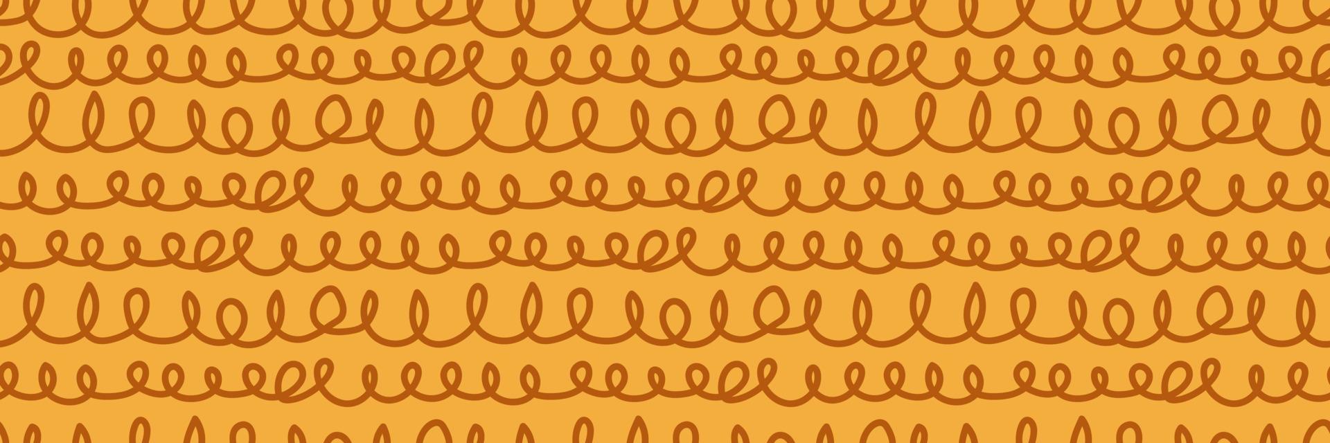 Hand drawn horizontal spirals lines seamless pattern. Doodle style. Striped endless wallpaper vector