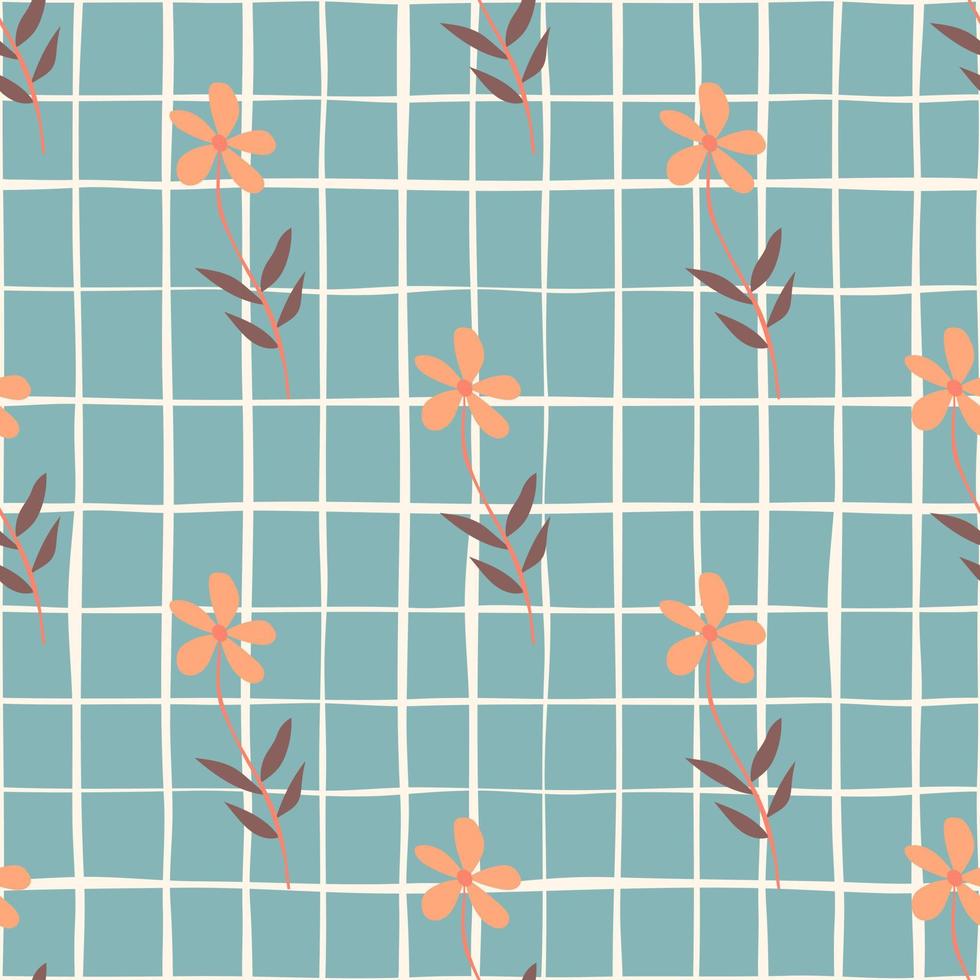 Doodle ditsy flowers seamless pattern. Cute chamomile print. Floral ornament. Pretty botanical backdrop vector