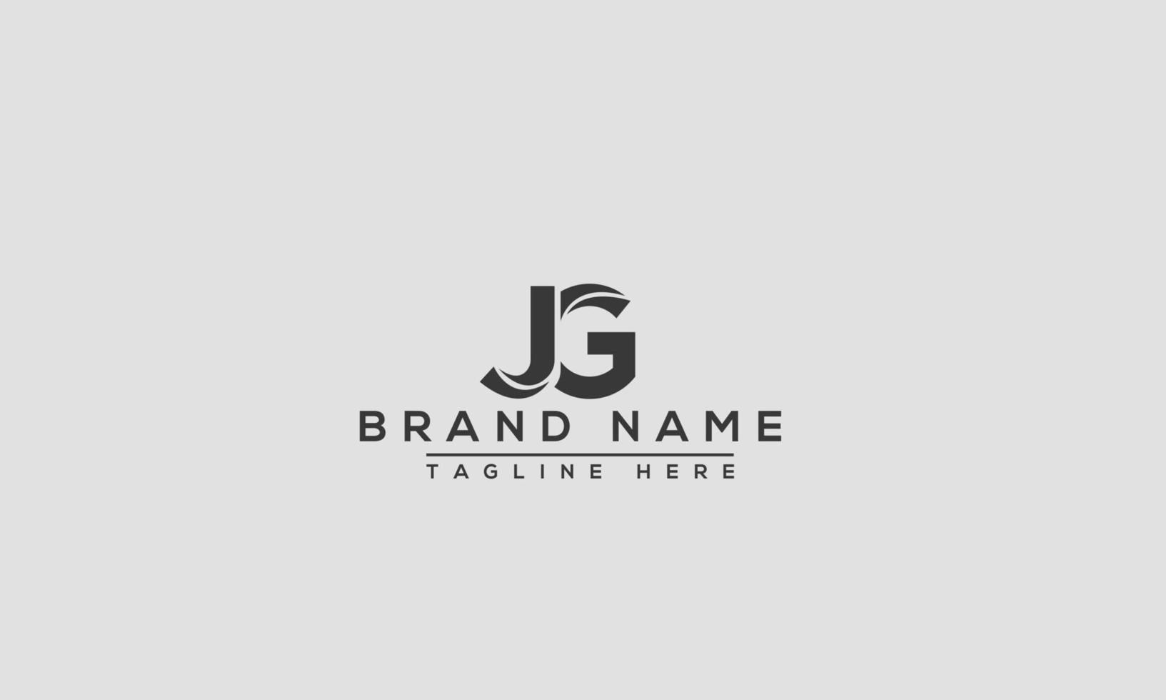 Elemento de marca gráfico vectorial de plantilla de diseño de logotipo jg. vector