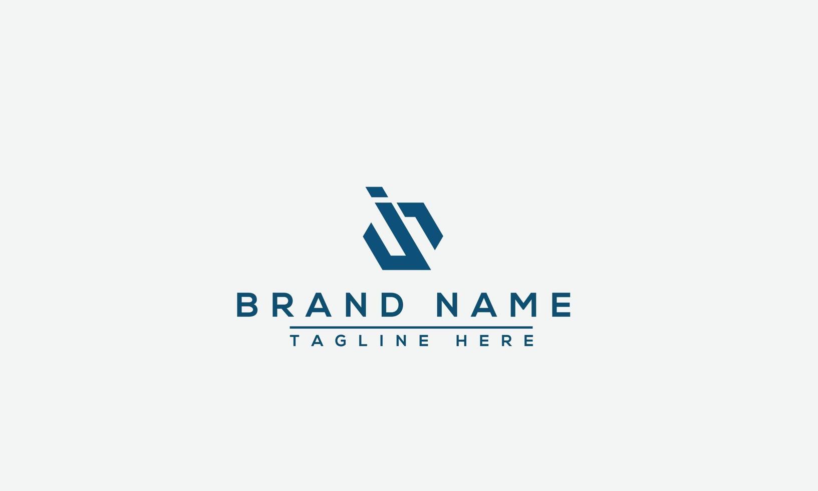 JS Logo Design Template Vector Graphic Branding Element.