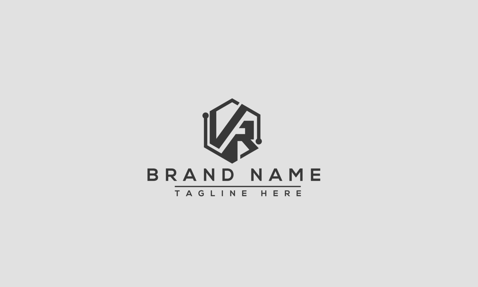 VR Logo Design Template Vector Graphic Branding Element.