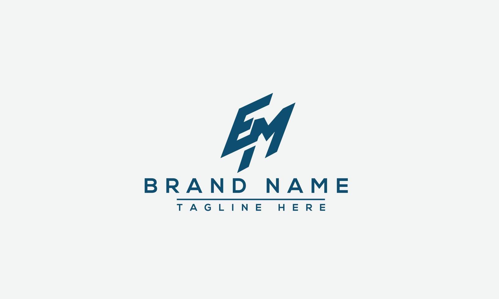 EM Logo Design Template Vector Graphic Branding Element.