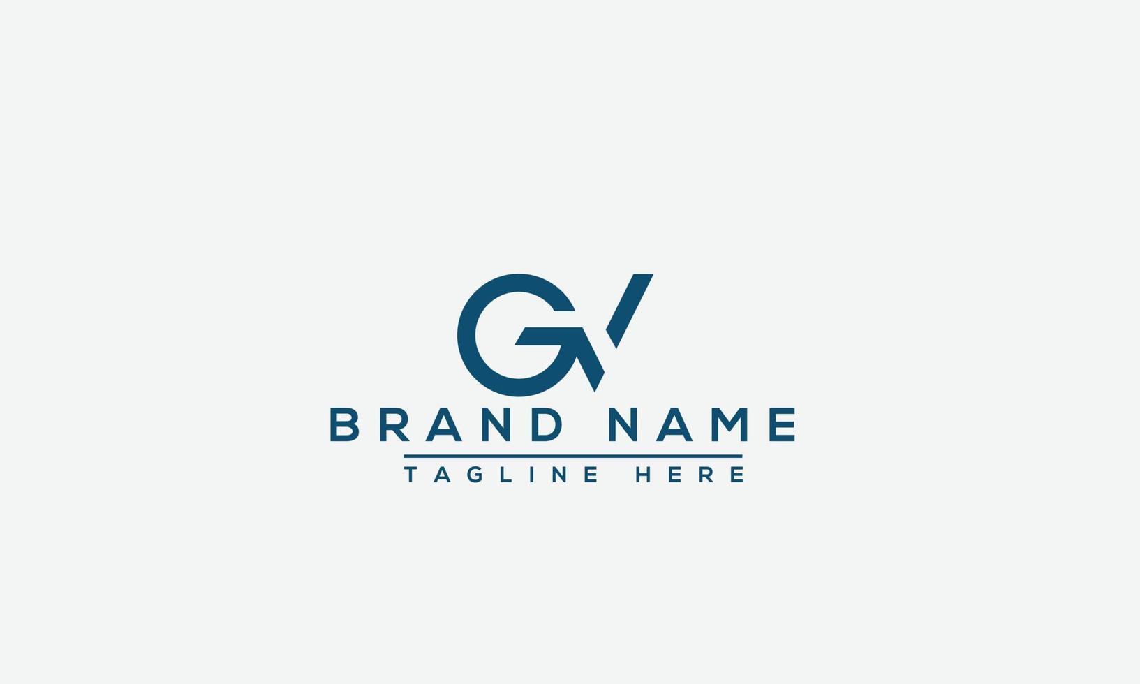 GV Logo Design Template Vector Graphic Branding Element.