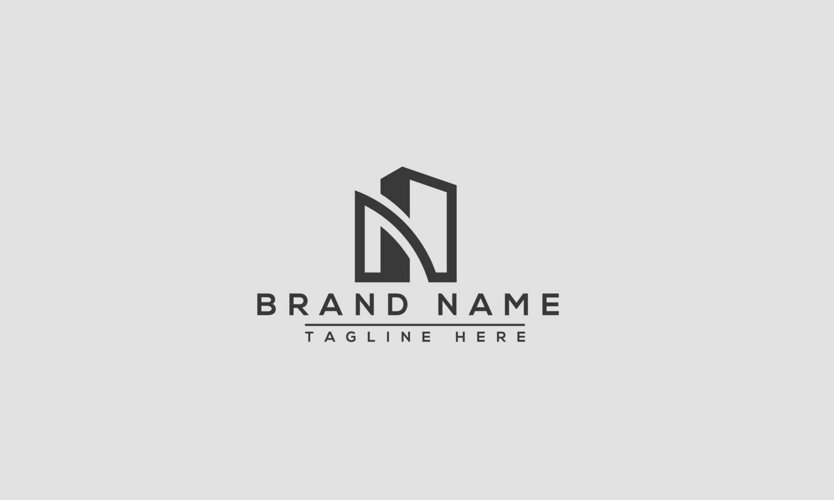 N Logo Design Template Vector Graphic Branding Element.