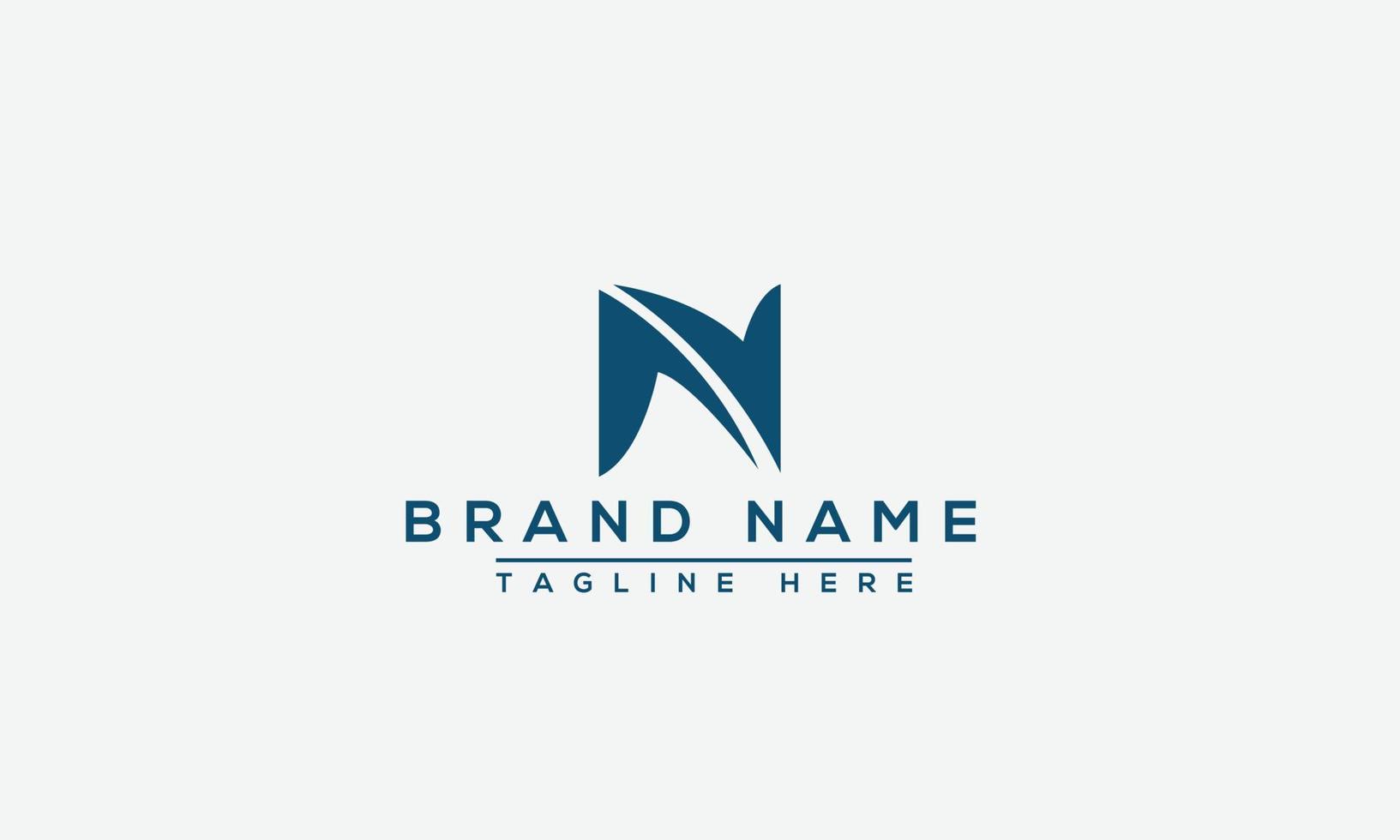 N Logo Design Template Vector Graphic Branding Element.